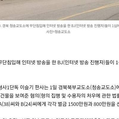 감옥이 그리웠던 BJ들.