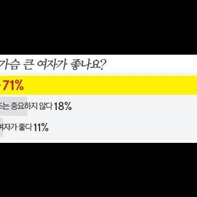 당신은 가슴 큰 여자가 좋나요?