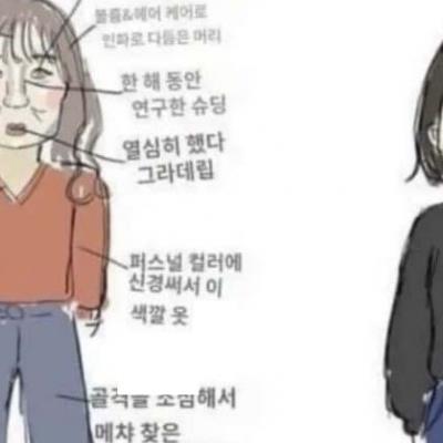 못생긴 여자 vs 예쁜 여자 화장법 차이