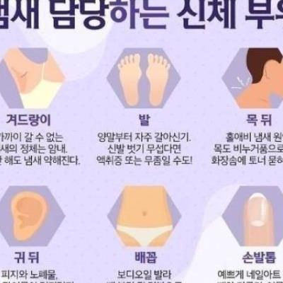 몸에서 썩은내 유발하는 신체부위.