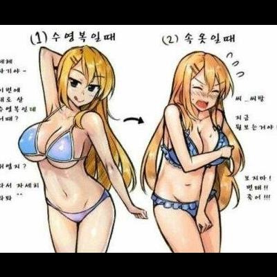 남자들이 잘 모르는 수영복과 속옷의 차이